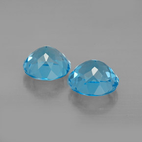 Topaz Gemstone in 7 mm (calibrated) Size for Sale, Topaz Stone in Swiss Blue Color