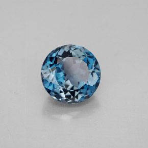 3.62 ct Blue Topaz Stone, Natural Topaz in Round Facet Shape for Sale
