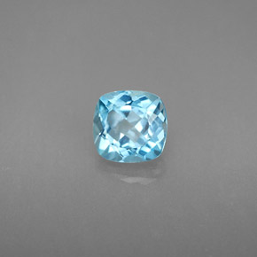 1.27 ct Blue Topaz Gemstone, Topaz Gem in Cushion-Cut Shape for Sale.