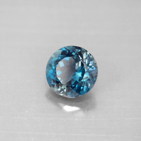 2.36 ct Blue Topaz Stone, Natural Topaz in Round Facet Shape for Sale
