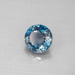 2.53 ct Blue Topaz Stone, Natural Topaz in Round Facet Shape for Sale