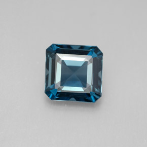 2.13 ct Blue Topaz Gemstone, Topaz Gem in Octagon Facet Shape for Sale.