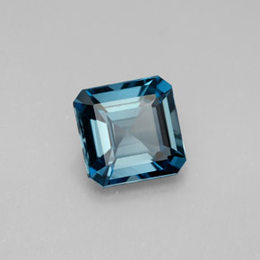 2.13 ct Blue Topaz Stone, Natural Topaz in Octagon Facet Shape for Sale