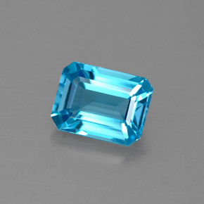 1.92 ct Blue Topaz Gemstone, Topaz Gem in Octagon Facet Shape for Sale.