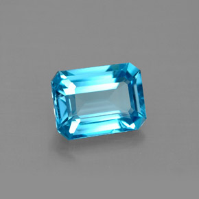 1.92 ct Blue Topaz Stone, Natural Topaz in Octagon Facet Shape for Sale