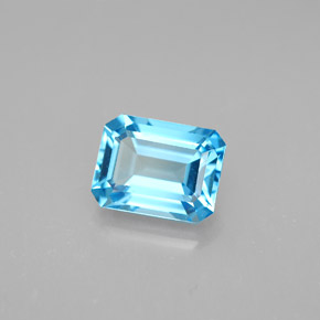 2.15 ct Blue Topaz Stone, Natural Topaz in Octagon Facet Shape for Sale