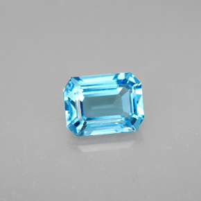 1.92 ct Blue Topaz Stone, Natural Topaz in Octagon Facet Shape for Sale