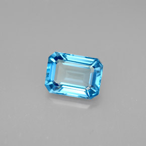 1.89 ct Blue Topaz Gemstone, Topaz Gem in Octagon Facet Shape for Sale.