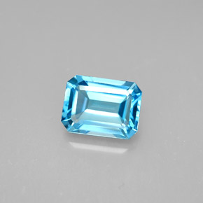 1.99 ct Blue Topaz Stone, Natural Topaz in Octagon Facet Shape for Sale
