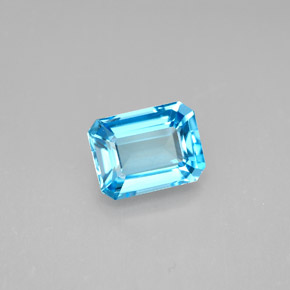 2.04 ct Blue Topaz Stone, Natural Topaz in Octagon Facet Shape for Sale