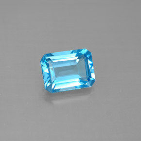 2.06 ct Blue Topaz Stone, Natural Topaz in Octagon Facet Shape for Sale
