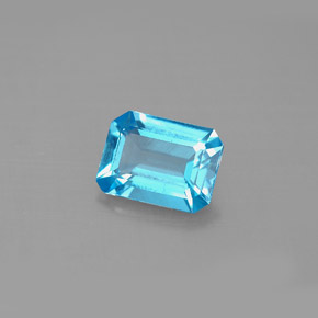 1.62 ct Blue Topaz Stone, Natural Topaz in Octagon Facet Shape for Sale