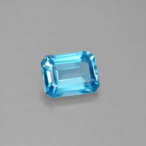 1.86 ct Blue Topaz Gemstone, Topaz Gem in Octagon Facet Shape for Sale.