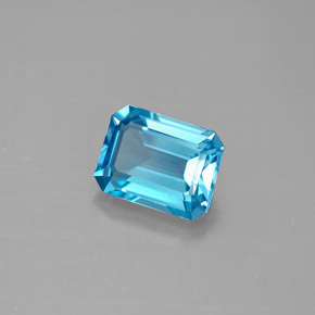1.86 ct Blue Topaz Stone, Natural Topaz in Octagon Facet Shape for Sale