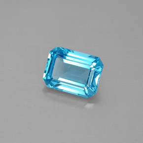 1.87 ct Blue Topaz Stone, Natural Topaz in Octagon Facet Shape for Sale