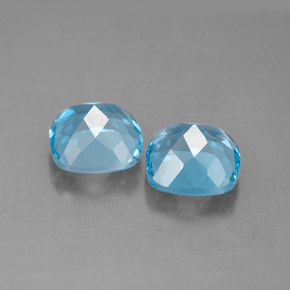Topaz Gemstone in 7 x 7 mm Size for Sale, Topaz Stone in Swiss Blue Color