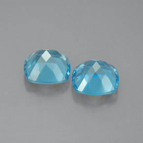 Topaz Gemstone in 7 x 7 mm Size for Sale, Topaz Stone in Swiss Blue Color