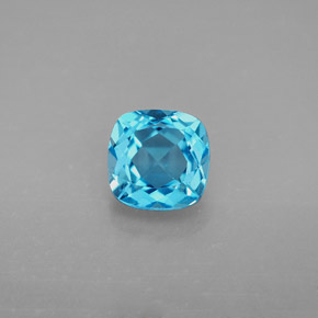 2.06 ct Blue Topaz Gemstone, Topaz Gem in Cushion-Cut Shape for Sale.