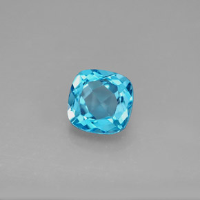 2.06 ct Blue Topaz Stone, Natural Topaz in Cushion-Cut Shape for Sale