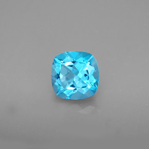 1.78 ct Blue Topaz Gemstone, Topaz Gem in Cushion-Cut Shape for Sale.