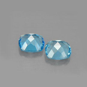 Topaz Gemstone in 7.1 x 6.9 mm Size for Sale, Topaz Stone in Swiss Blue Color