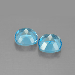 Topaz Gemstone in 7 x 7 mm Size for Sale, Topaz Stone in Swiss Blue Color