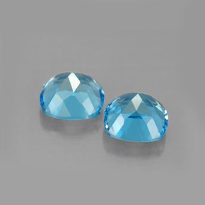 Topaz Gemstone in 6.9 x 6.9 mm Size for Sale, Topaz Stone in Swiss Blue Color