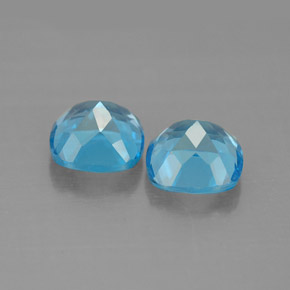 Topaz Gemstone in 7 x 7 mm Size for Sale, Topaz Stone in Swiss Blue Color