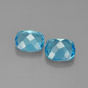 Topaz Gemstone in 6.9 x 6.7 mm Size for Sale, Topaz Stone in Swiss Blue Color
