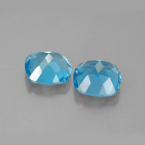 Topaz Gemstone in 7 x 7 mm Size for Sale, Topaz Stone in Swiss Blue Color