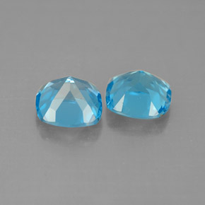 Topaz Gemstone in 7 x 7 mm Size for Sale, Topaz Stone in Swiss Blue Color