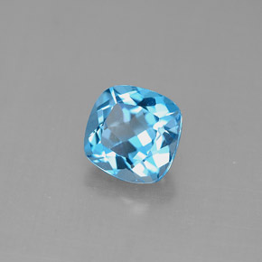1.93 ct Blue Topaz Stone, Natural Topaz in Cushion-Cut Shape for Sale