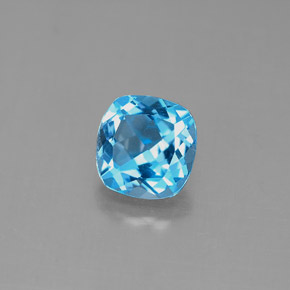 1.84 ct Blue Topaz Gemstone, Topaz Gem in Cushion-Cut Shape for Sale.