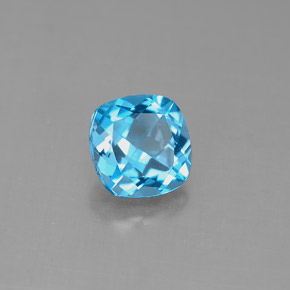 1.84 ct Blue Topaz Stone, Natural Topaz in Cushion-Cut Shape for Sale