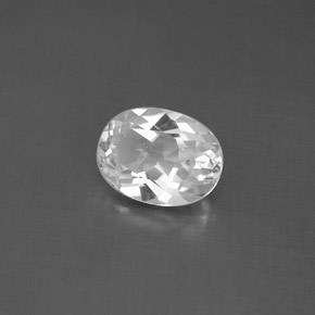 1.40 ct White Topaz Gemstone, Topaz Gem in Oval Facet Shape for Sale.