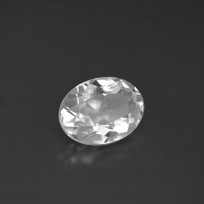 1.62 ct White Topaz Stone, Natural Topaz in Oval Facet Shape for Sale