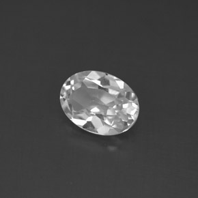 1.43 ct White Topaz Gemstone, Topaz Gem in Oval Facet Shape for Sale.