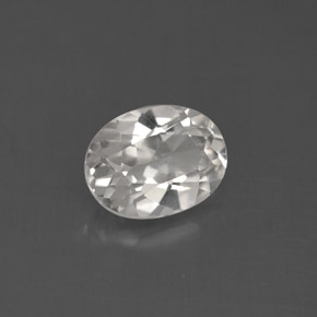 1.43 ct White Topaz Gemstone, Topaz Gem in Oval Facet Shape for Sale.
