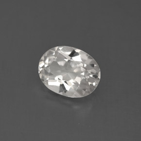 1.43 ct White Topaz Stone, Natural Topaz in Oval Facet Shape for Sale