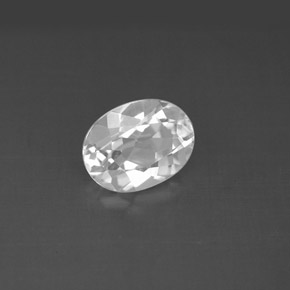 1.60 ct White Topaz Stone, Natural Topaz in Oval Facet Shape for Sale