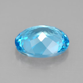 Topaz Gemstone in 11 x 9 mm (calibrated) Size for Sale, Topaz Stone in Swiss Blue Color