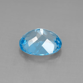 Topaz Gemstone in 10 x 8 mm (calibrated) Size for Sale, Topaz Stone in Swiss Blue Color