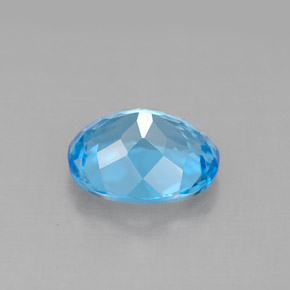 Topaz Gemstone in 10 x 8 mm (calibrated) Size for Sale, Topaz Stone in Swiss Blue Color