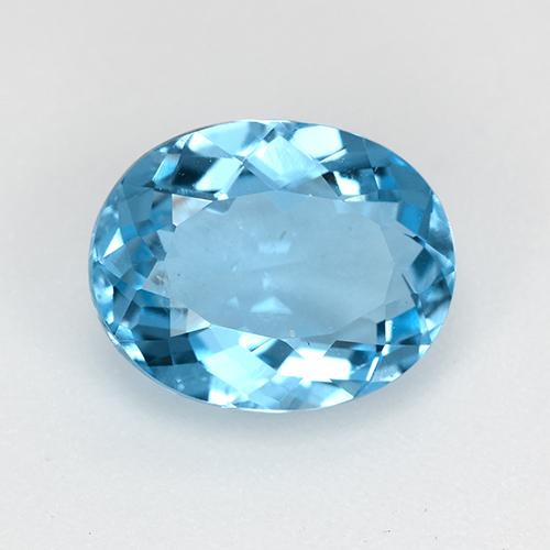 Azul Suizo Topacio Gema - 3ct Forma ovalada (ID: 292660)