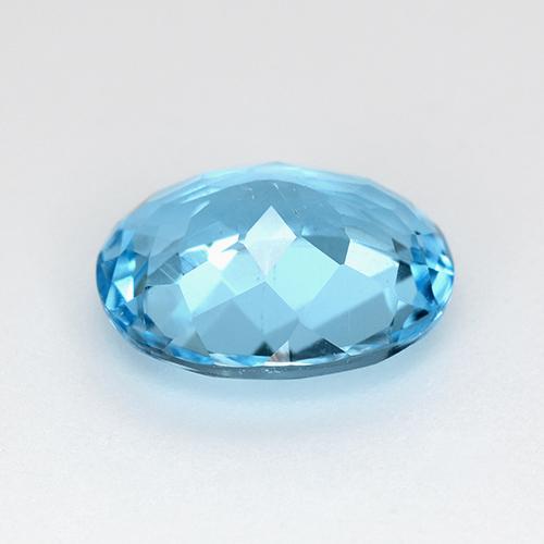 Topaz Gemstone in 10 x 8 mm (calibrated) Size for Sale, Topaz Stone in Swiss Blue Color