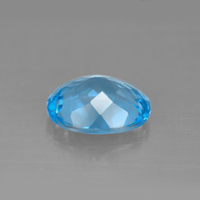 Topaz Gemstone in 10 x 8 mm (calibrated) Size for Sale, Topaz Stone in Swiss Blue Color