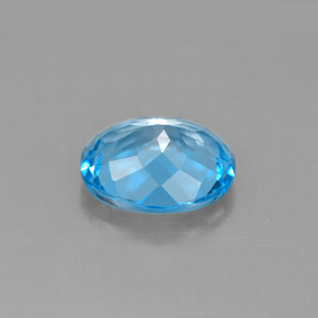 Topaz Gemstone in 10 x 8 mm (calibrated) Size for Sale, Topaz Stone in Swiss Blue Color