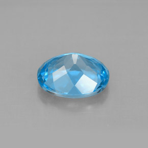 Topaz Gemstone in 10 x 8 mm (calibrated) Size for Sale, Topaz Stone in Swiss Blue Color