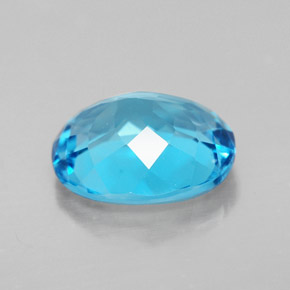 Topaz Gemstone in 10 x 8 mm (calibrated) Size for Sale, Topaz Stone in Swiss Blue Color