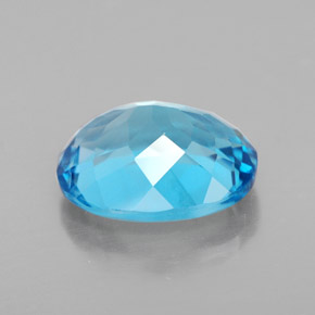 Topaz Gemstone in 10 x 8 mm (calibrated) Size for Sale, Topaz Stone in Swiss Blue Color